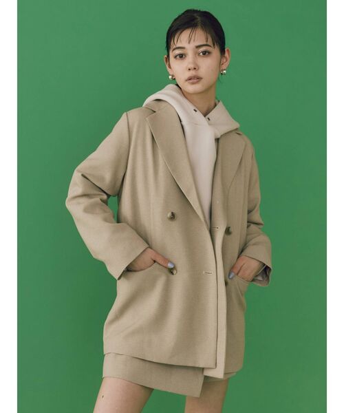 MURUA(ムルーア)の「パウダーツイルラップキュロット【セットアップ着用可能】(その他パンツ・レディース・ブラック/ベージュ/ブラウン/その他1・1/2)」の5枚目の写真