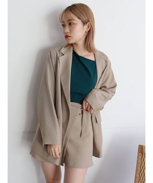 MURUA(ムルーア)の「パウダーツイルラップキュロット【セットアップ着用可能】(その他パンツ・レディース・ブラック/ベージュ/ブラウン/その他1・1/2)」の12枚目の写真