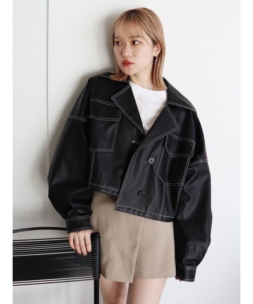 MURUA(ムルーア)の「パウダーツイルラップキュロット【セットアップ着用可能】(その他パンツ・レディース・ブラック/ベージュ/ブラウン/その他1・1/2)」の17枚目の写真