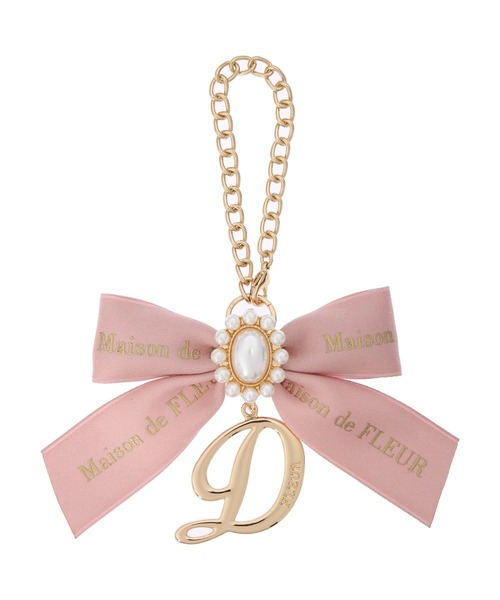 Maison de FLEUR(メゾンドフルール)の「イニシャルリボンパールチャーム(チャーム・レディース・A/C/D/E/F/G/H/I/J/K/L/M/N/R/S/T/Y・FREE)」の4枚目の写真