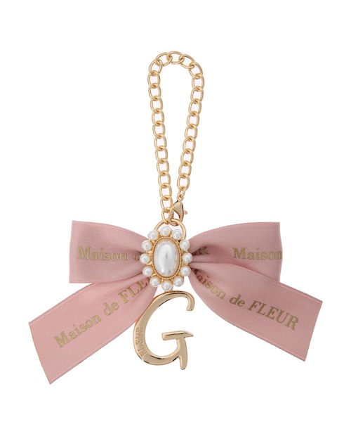 Maison de FLEUR(メゾンドフルール)の「イニシャルリボンパールチャーム(チャーム・レディース・A/C/D/E/F/G/H/I/J/K/L/M/N/R/S/T/Y・FREE)」の7枚目の写真
