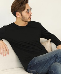 roshell（ロシェル）の「ストレッチUネック無地長袖Tシャツ（Tシャツ/カットソー）」