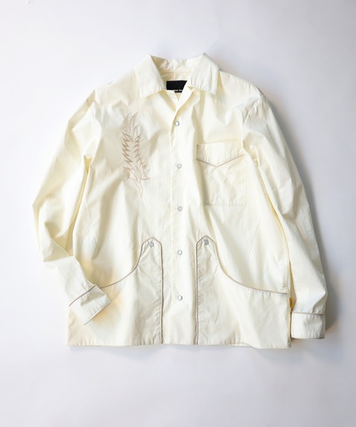 NUMBER (N)INE（ナンバーナイン）の「NUMBER (N)INE / ナンバーナイン EMBROIDERED  COTTON SHIRT/サテンパイピング刺繍 L/Sシャツ（シャツ/ブラウス・メンズ・ブラック/ネイビー/アイボリー・2/4/3）」の18枚目の写真
