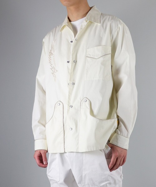 NUMBER (N)INE（ナンバーナイン）の「NUMBER (N)INE / ナンバーナイン EMBROIDERED  COTTON SHIRT/サテンパイピング刺繍 L/Sシャツ（シャツ/ブラウス・メンズ・ブラック/ネイビー/アイボリー・2/4/3）」の20枚目の写真