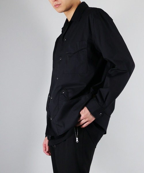 NUMBER (N)INE（ナンバーナイン）の「NUMBER (N)INE / ナンバーナイン EMBROIDERED  COTTON SHIRT/サテンパイピング刺繍 L/Sシャツ（シャツ/ブラウス・メンズ・ブラック/ネイビー/アイボリー・2/4/3）」の6枚目の写真