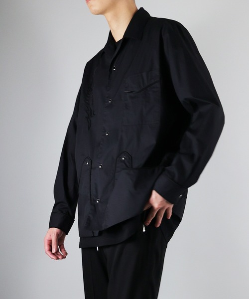 NUMBER (N)INE（ナンバーナイン）の「NUMBER (N)INE / ナンバーナイン EMBROIDERED  COTTON SHIRT/サテンパイピング刺繍 L/Sシャツ（シャツ/ブラウス・メンズ・ブラック/ネイビー/アイボリー・2/4/3）」の8枚目の写真