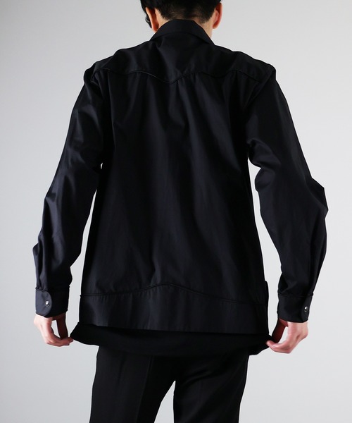 NUMBER (N)INE（ナンバーナイン）の「NUMBER (N)INE / ナンバーナイン EMBROIDERED  COTTON SHIRT/サテンパイピング刺繍 L/Sシャツ（シャツ/ブラウス・メンズ・ブラック/ネイビー/アイボリー・2/4/3）」の9枚目の写真