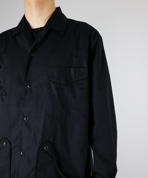 NUMBER (N)INE（ナンバーナイン）の「NUMBER (N)INE / ナンバーナイン EMBROIDERED  COTTON SHIRT/サテンパイピング刺繍 L/Sシャツ（シャツ/ブラウス・メンズ・ブラック/ネイビー/アイボリー・2/4/3）」の13枚目の写真
