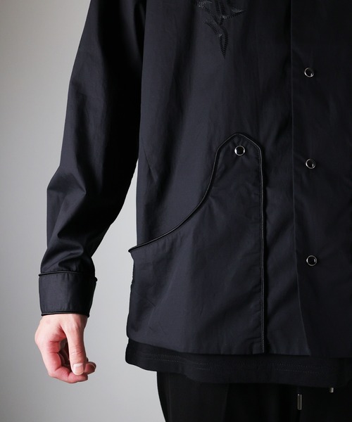 NUMBER (N)INE（ナンバーナイン）の「NUMBER (N)INE / ナンバーナイン EMBROIDERED  COTTON SHIRT/サテンパイピング刺繍 L/Sシャツ（シャツ/ブラウス・メンズ・ブラック/ネイビー/アイボリー・2/4/3）」の14枚目の写真