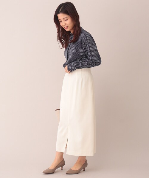 UNTITLED（アンタイトル）の「◆【セットでも単品でも】前スリット ナロースカート＜SETUP／洗える＞（スカート・レディース・ブラック/オフホワイト/グレー系その他・01/02/03/42/48/46/00/44/04）」の10枚目の写真