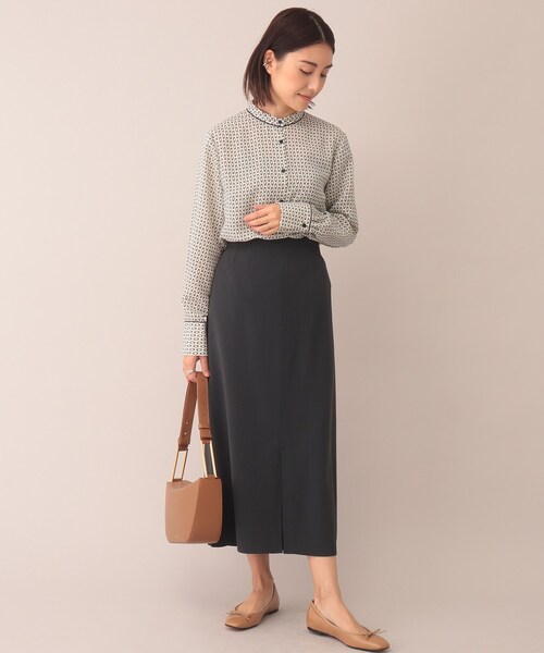 UNTITLED（アンタイトル）の「◆【セットでも単品でも】前スリット ナロースカート＜SETUP／洗える＞（スカート・レディース・ブラック/オフホワイト/グレー系その他・01/02/03/42/48/46/00/44/04）」の15枚目の写真