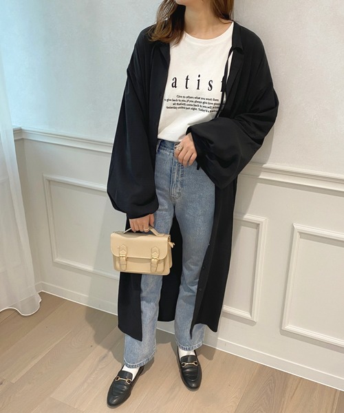 apres jour(アプレジュール)の「袖ボリュームシャツワンピース【ZOZOTOWN限定アイテム】(ワンピース・レディース・グリーン系その他/アイボリー/ブラック・フリー/X-LARGE)」の20枚目の写真