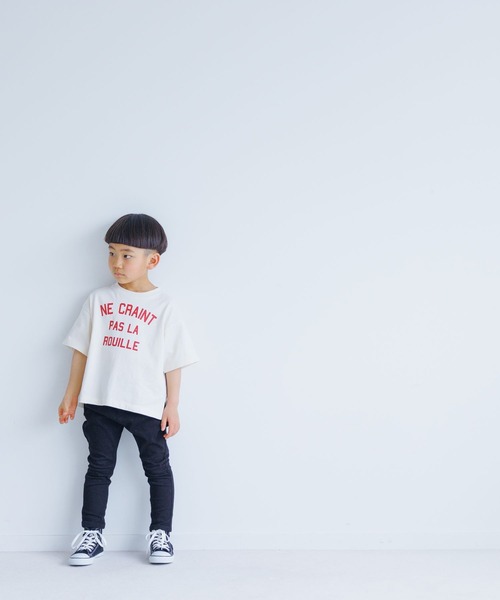 LOWRYS FARM（ローリーズファーム）の「カレッジＴシャツ　270300（Tシャツ/カットソー・キッズ・アイボリー/オフホワイト/チャコールグレー/カーキ/レッド・110cm/120cm/130cm/140cm/150cm）」の16枚目の写真