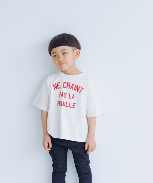 LOWRYS FARM（ローリーズファーム）の「カレッジＴシャツ　270300（Tシャツ/カットソー・キッズ・アイボリー/オフホワイト/チャコールグレー/カーキ/レッド・110cm/120cm/130cm/140cm/150cm）」の10枚目の写真