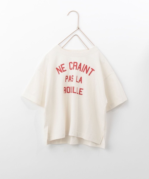 LOWRYS FARM（ローリーズファーム）の「カレッジＴシャツ　270300（Tシャツ/カットソー・キッズ・アイボリー/オフホワイト/チャコールグレー/カーキ/レッド・110cm/120cm/130cm/140cm/150cm）」の6枚目の写真