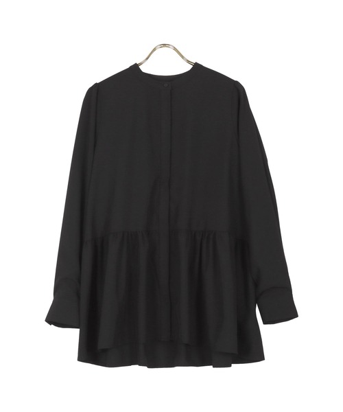 KOBE LETTUCE(コウベレタス)の「バンドカラーゆったりチュニックブラウス(シャツ/ブラウス・レディース・ライラック/ブラック/オフホワイト/ライトブラウン/ブルー・FREE)」の1枚目の写真