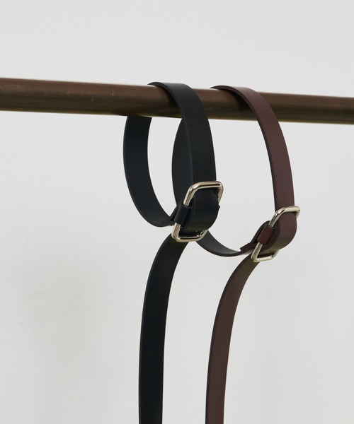 Aunt Marie's（アントマリーズ）の「フェイクレザーシンプルベルト（ベルト・レディース・ブラック/ブラウン/ベージュ・FREE）」の2枚目の写真