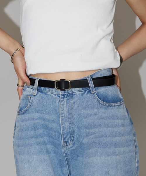 Aunt Marie's（アントマリーズ）の「フェイクレザーシンプルベルト（ベルト・レディース・ブラック/ブラウン/ベージュ・FREE）」の5枚目の写真