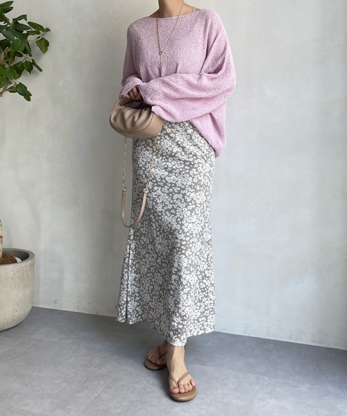 DouDou（ドゥドゥ）の「和紙ショート丈プルオーバー（ニット/セーター・レディース・チャコールグレー/オフホワイト/ピンク・FREE）」の15枚目の写真