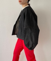 wee9s | volume sleeve denim jacket / たっぷりボリュームスリーブデニムジャケット(デニムジャケット)