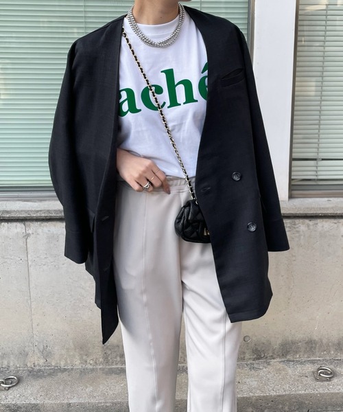 DouDou（ドゥドゥ）の「acheフロッキーロゴTEE（Tシャツ/カットソー・レディース・ホワイト/ホワイト系その他/チャコールグレー/ピンク/ホワイト系その他2・FREE）」の22枚目の写真