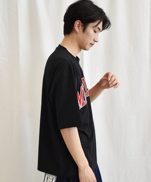 SPENDY'S Store(スペンディーズストア)の「サテン刺しゅうロゴ5分袖トレーナー(スウェット・メンズ・ホワイト/ブラック/ブルー/グレイッシュベージュ・M/L)」の15枚目の写真