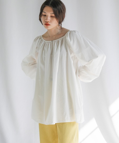 select MOCA（セレクトモカ）の「2022 SS ギャザーオーバーブラウス（シャツ/ブラウス・レディース・ブラック/ライトグリーン/ホワイト・FREE）」の21枚目の写真