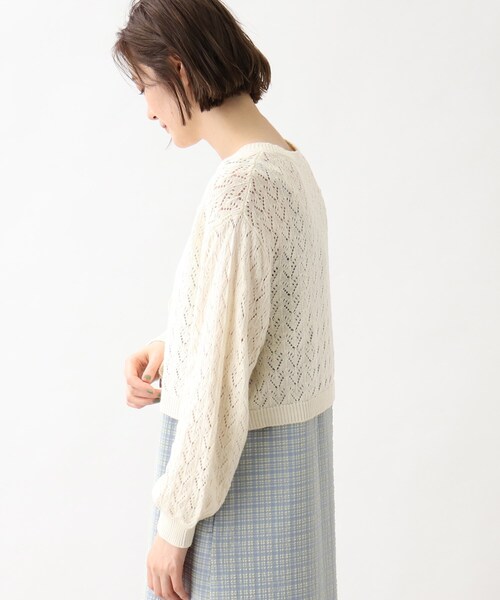 grove（グローブ）の「◆透かし柄ショートカーディガン（カーディガン/ボレロ・レディース・ブラック/ブルー/アイボリー・01/02/03/04/05）」の16枚目の写真