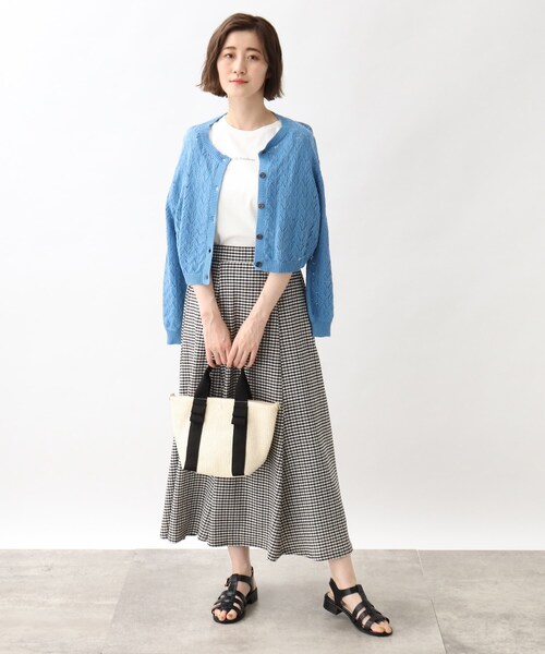 grove（グローブ）の「◆透かし柄ショートカーディガン（カーディガン/ボレロ・レディース・ブラック/ブルー/アイボリー・01/02/03/04/05）」の13枚目の写真