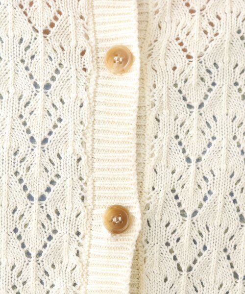 grove（グローブ）の「◆透かし柄ショートカーディガン（カーディガン/ボレロ・レディース・ブラック/ブルー/アイボリー・01/02/03/04/05）」の7枚目の写真