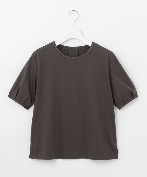 J.PRESS(ジェイプレス)の「【UVケア・接触冷感】コンパクトコットンスムース タックスリーブ カットソー(Tシャツ/カットソー・レディース・ホワイト系/グレー系/ベージュ系/ネイビー系/ブルー系/ピンク系・MEDIUM/LARGE)」の15枚目の写真