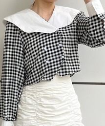 Voyage titty&Co.PETIT | 【Voyage titty&Co.】ダブルボタンチェックシャツ(シャツ/ブラウス)