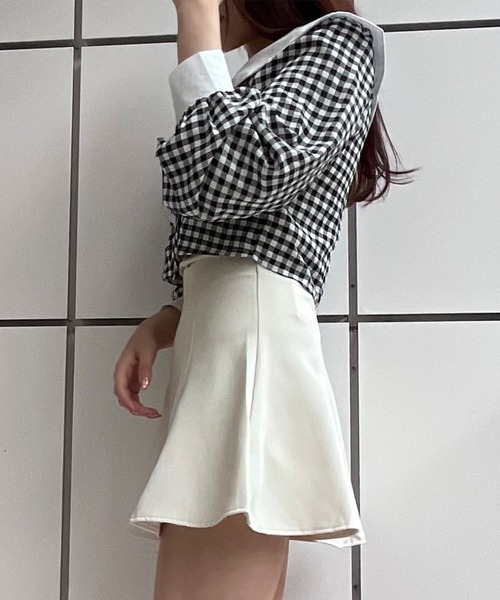 Voyage titty&Co.PETIT（ボヤージュティティアンドコープチ）の「【Voyage titty&Co.】ダブルボタンチェックシャツ（シャツ/ブラウス・レディース・グリーン/ブラック・FREE）」の15枚目の写真