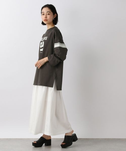 LOWRYS FARM（ローリーズファーム）の「タックボリュームスカート　285505（スカート・レディース・オフホワイト/ブラック/ベージュ・FREE）」の6枚目の写真