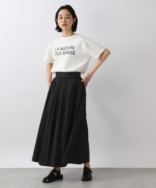 LOWRYS FARM（ローリーズファーム）の「タックボリュームスカート　285505（スカート・レディース・オフホワイト/ブラック/ベージュ・FREE）」の7枚目の写真