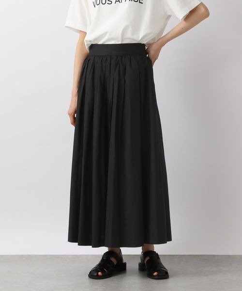 LOWRYS FARM（ローリーズファーム）の「タックボリュームスカート　285505（スカート・レディース・オフホワイト/ブラック/ベージュ・FREE）」の9枚目の写真