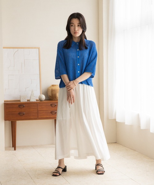 LOWRYS FARM（ローリーズファーム）の「タックボリュームスカート　285505（スカート・レディース・オフホワイト/ブラック/ベージュ・FREE）」の18枚目の写真