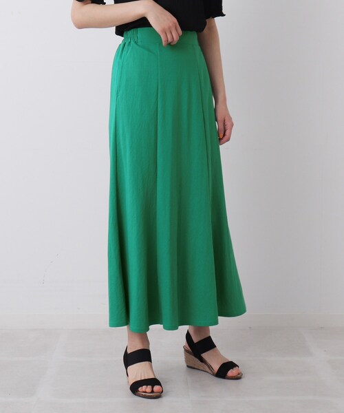 DRESKIP(ドレスキップ)の「◆【洗える】マ-メイドマキシカットスカート(スカート・レディース・ブラック/ダークブラウン/グリーン/ダークオレンジ・02/03/04)」の4枚目の写真