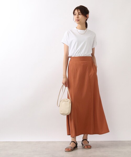 DRESKIP(ドレスキップ)の「◆【洗える】マ-メイドマキシカットスカート(スカート・レディース・ブラック/ダークブラウン/グリーン/ダークオレンジ・02/03/04)」の5枚目の写真