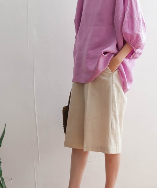 URBAN RESEARCH DOORS(アーバンリサーチドアーズ)の「コットンリネンハーフパンツ(その他パンツ・レディース・ナチュラル/カーキ・MEDIUM)」の6枚目の写真