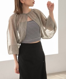 Heather | シアーボレロカーディガン（7分袖）　296478(カーディガン/ボレロ)