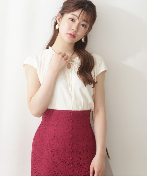 PROPORTION BODY DRESSING（プロポーションボディドレッシング）の「前後２ｗａｙノースリーブカッセンＢＬ / 1212210502（シャツ/ブラウス・レディース・イエロー/ホワイト系その他/ネイビー・FREE）」の11枚目の写真