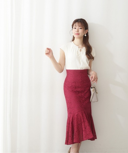 PROPORTION BODY DRESSING（プロポーションボディドレッシング）の「前後２ｗａｙノースリーブカッセンＢＬ / 1212210502（シャツ/ブラウス・レディース・イエロー/ホワイト系その他/ネイビー・FREE）」の9枚目の写真