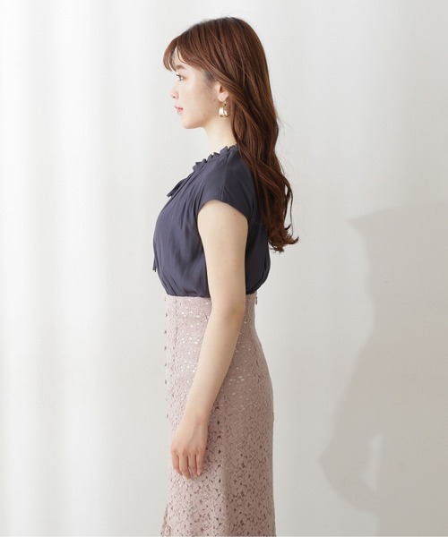 PROPORTION BODY DRESSING（プロポーションボディドレッシング）の「前後２ｗａｙノースリーブカッセンＢＬ / 1212210502（シャツ/ブラウス・レディース・イエロー/ホワイト系その他/ネイビー・FREE）」の10枚目の写真