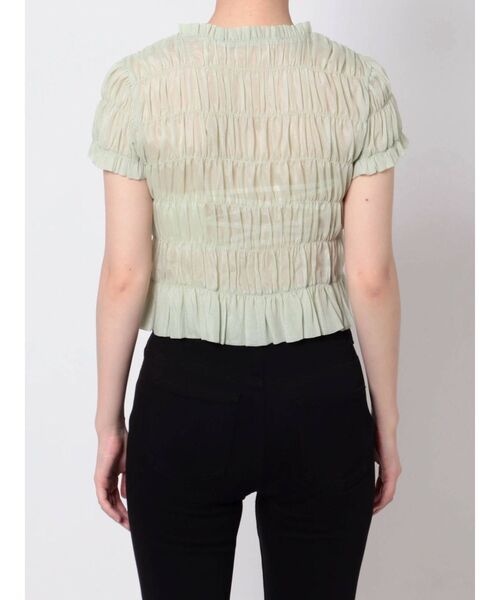 jouetie(ジュエティ)の「シアークロップドシャーリングトップス【WEB限定】(Tシャツ/カットソー・レディース・ブラック/パープル/グリーン・MEDIUM)」の20枚目の写真