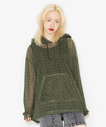 X-girl | RETRO PATTERN MESH HOODIE/レトロ メッシュパーカー(パーカー)