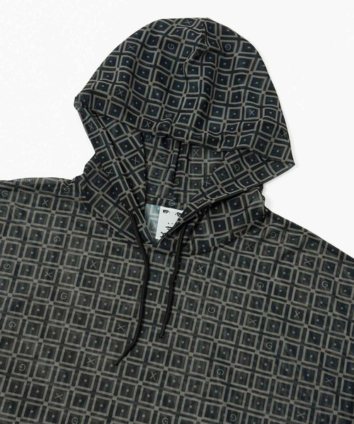 X-girl（エックスガール）の「RETRO PATTERN MESH HOODIE/レトロ メッシュパーカー（パーカー・レディース・ブラック/ブラウン/グリーン・S/M）」の13枚目の写真