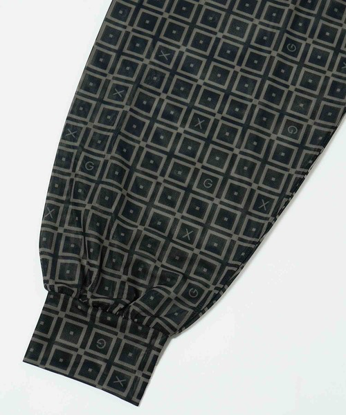 X-girl（エックスガール）の「RETRO PATTERN MESH HOODIE/レトロ メッシュパーカー（パーカー・レディース・ブラック/ブラウン/グリーン・S/M）」の17枚目の写真