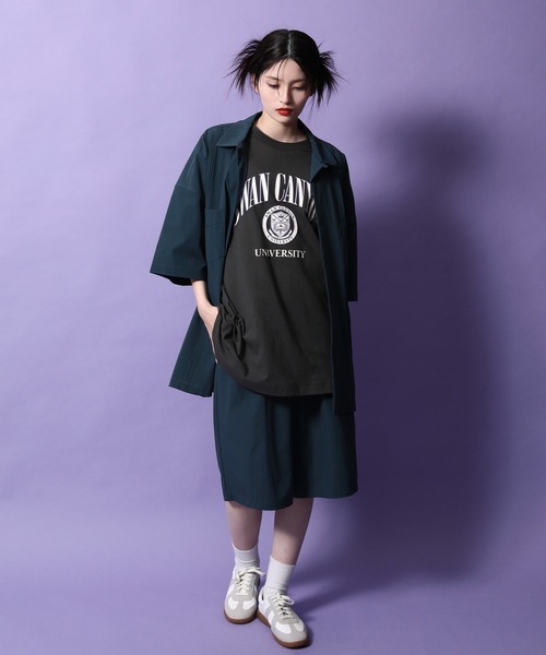 re_k by JUNRED(レクバイジュンレッド)の「re_k by JUNRED / 1タックワイドナイロンショーツ(その他パンツ・メンズ・ダークグリーン/ミント・S/M/L)」の7枚目の写真