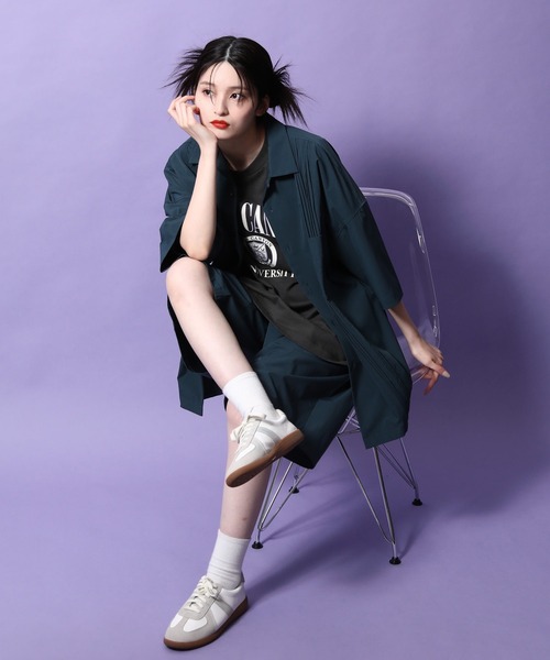 re_k by JUNRED(レクバイジュンレッド)の「re_k by JUNRED / 1タックワイドナイロンショーツ(その他パンツ・メンズ・ダークグリーン/ミント・S/M/L)」の20枚目の写真